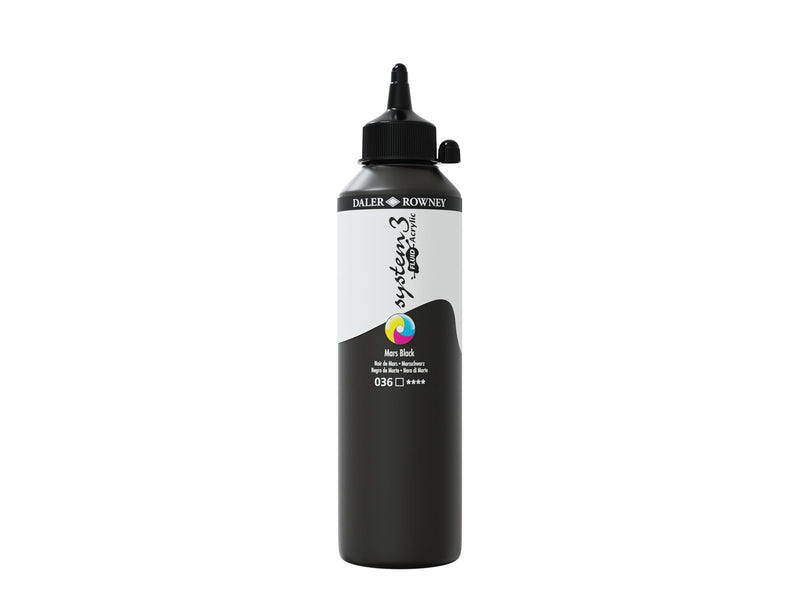 Daler-Rowney System3 Fluid Acrylic 500 ml Mars Black