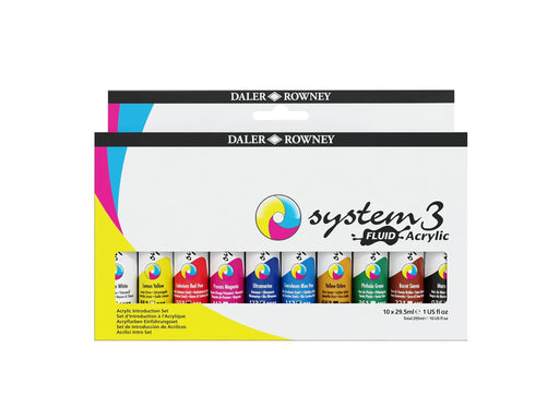 Daler-Rowney System3 Fluid Acrylic Introduction Set 10x29.5 ml