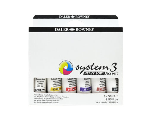 Daler-Rowney System3 Heavy Body Acrylic Primary Set 6x59 ml