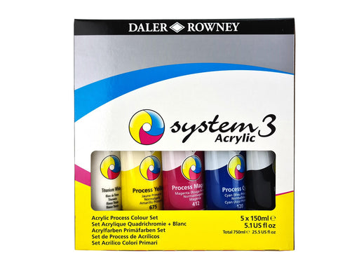 Daler-Rowney System3 Jumbo Process Set 5x150 ml