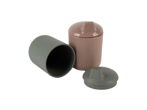 Dantoy - Anti-spill Drinking Cups Mocha/Olive Green 2pcs.