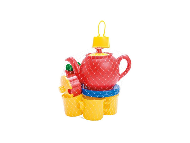 Dantoy Tea set in net L:19 cm 17 pcs