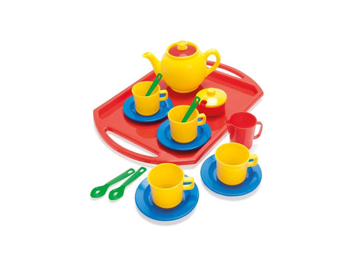 Dantoy Tea set on tray in net 18 pcs