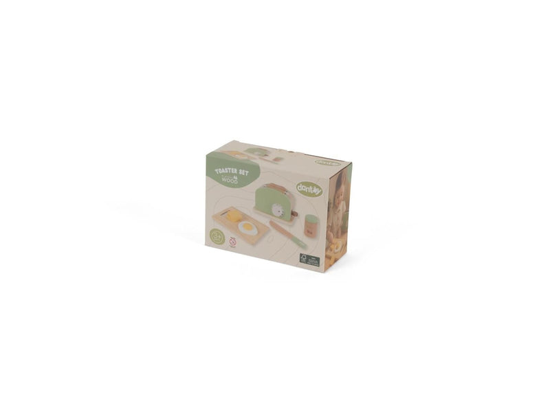 Dantoy Toaster set wood in gift box 9 pcs