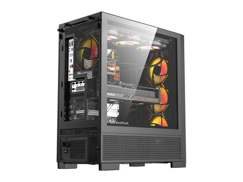 Darkflash AIRNOVA Computer Case with 3 Fans - Gehäuse - Schwarz
