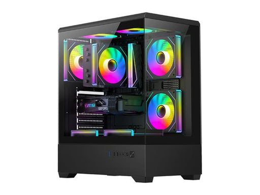 Darkflash C365 Computer Case + 5 Fans - Gehäuse - Schwarz