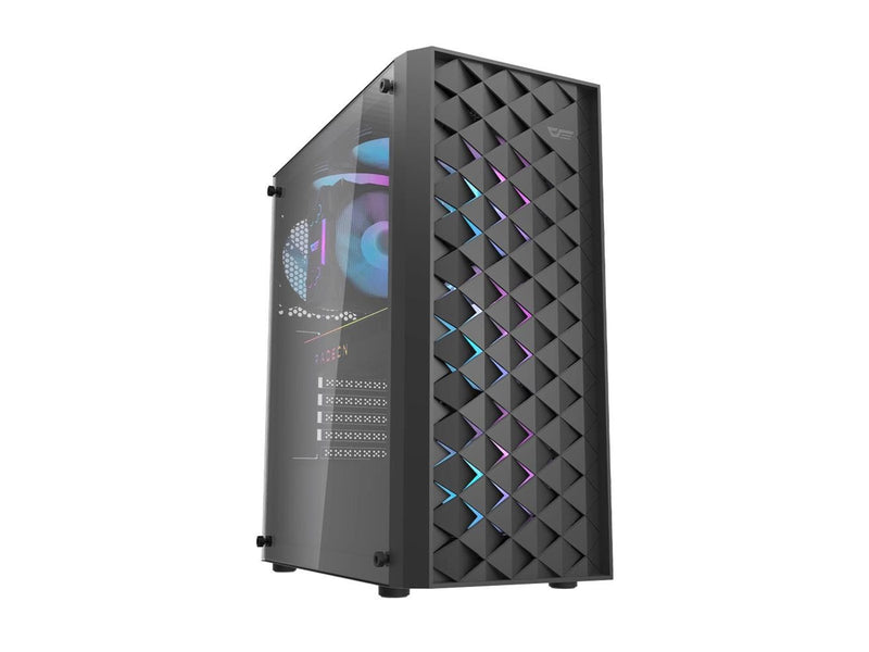 Darkflash Computer case DK351 + 4 fans (black) - Gehäuse - Miditower - Schwarz
