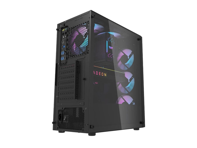 Darkflash Computer case DK351 + 4 fans (black) - Gehäuse - Miditower - Schwarz