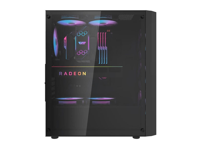 Darkflash Computer case DK351 + 4 fans (black) - Gehäuse - Miditower - Schwarz