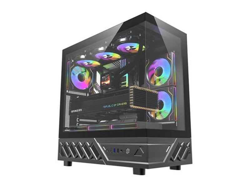 Darkflash DS950 Computer Case + 6 Fans - Gehäuse - Schwarz