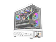 Darkflash DS950V Computer Case with Display + 6 Fans - Gehäuse - Weiß