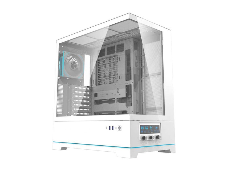 Darkflash DY451 PRO computer case with fan (white) - Gehäuse - Miditower - Weiß