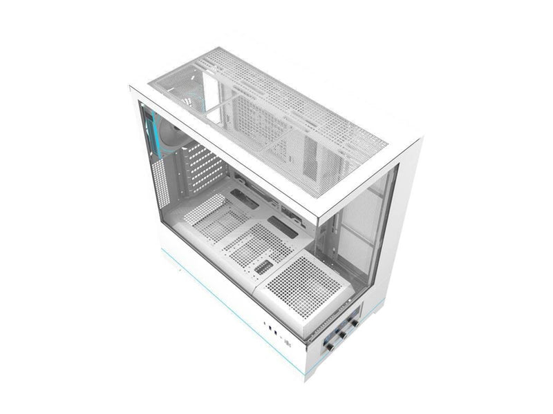 Darkflash DY451 PRO computer case with fan (white) - Gehäuse - Miditower - Weiß