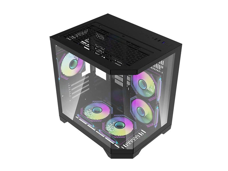 Darkflash FT350 Computer Case with 5 ARGB Fans - Black - Gehäuse - Schwarz
