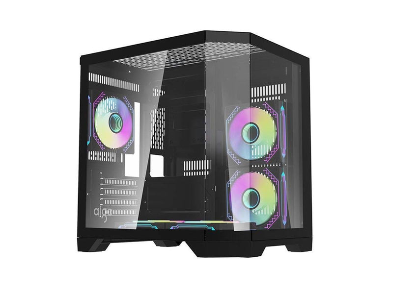 Darkflash FT350 Computer Case with 5 ARGB Fans - Black - Gehäuse - Schwarz