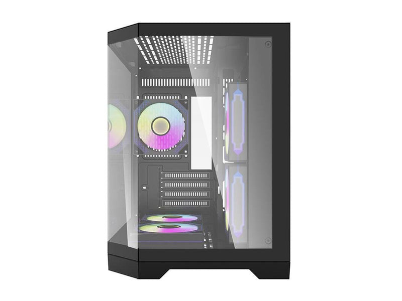 Darkflash FT350 Computer Case with 5 ARGB Fans - Black - Gehäuse - Schwarz