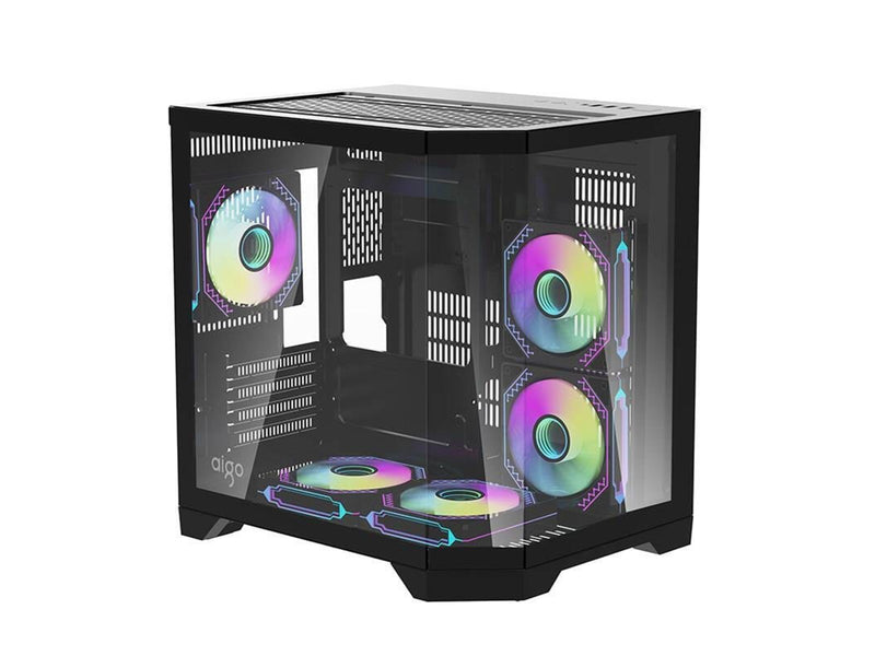 Darkflash FT350 Computer Case with 5 ARGB Fans - Black - Gehäuse - Schwarz