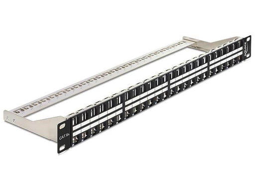 DeLOCK 19″ Keystone Patch Panel 48 Port 1 U Black