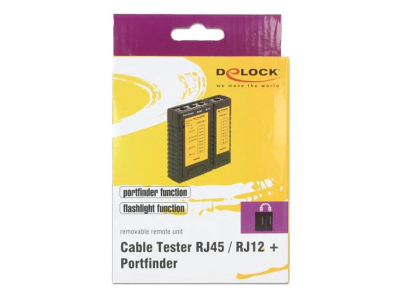 DeLOCK Cable Tester RJ45 / RJ12 + Portfinder
