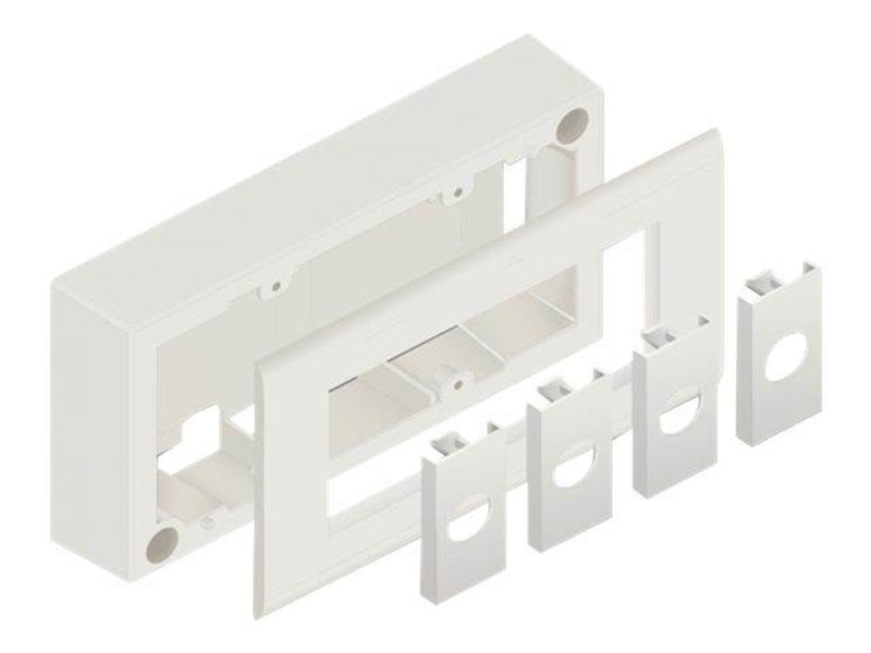 DeLOCK Easy 45 - Surface Mounted Box - White RAL 9003