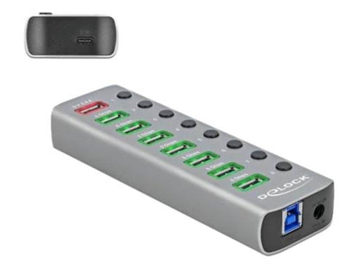 DeLOCK - hub - 7 ports USB-Hubs - USB 3.1 - 7 - silber