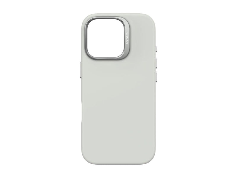 Decoded AntiMicrobial Silicone Backcover for iPhone 16 Pro Stone Grey (Clay)