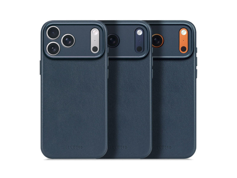 Decoded - Leather Backcover for iPhone 17 Pro  - Navy Shadow