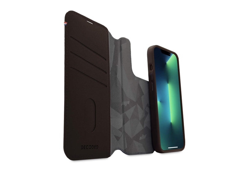 Decoded Leather Detachable Wallet for iPhone 14 Pro Max Brown
