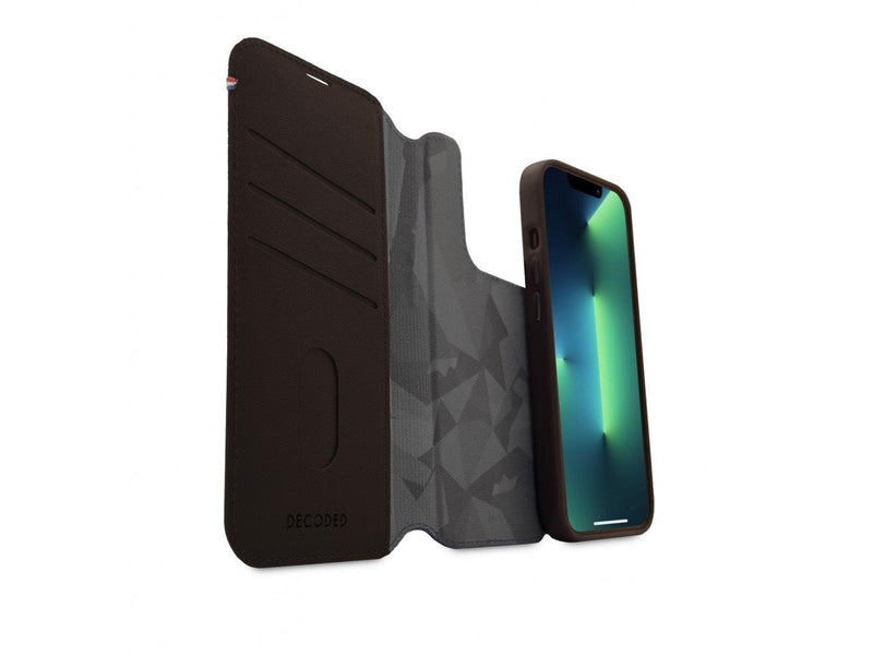Decoded Leather Detachable Wallet for iPhone 14 Pro Max Brown
