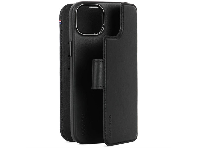 Decoded Leather Detachable Wallet for iPhone 15 Plus Black