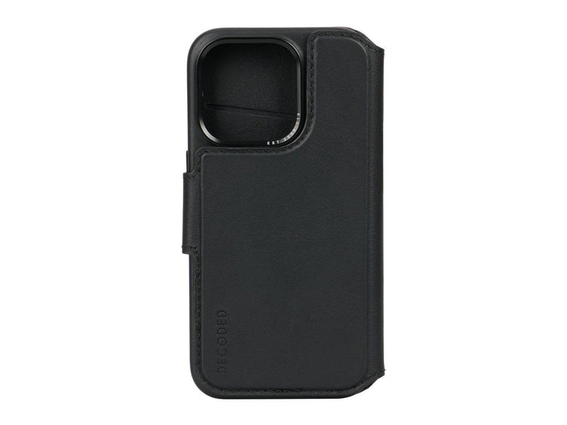 Decoded Leather Detachable Wallet for iPhone 15 Pro Black