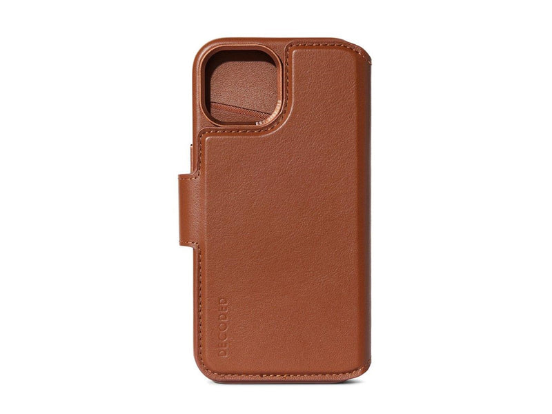 Decoded Leather Detachable Wallet for iPhone 15 Pro Max Tan