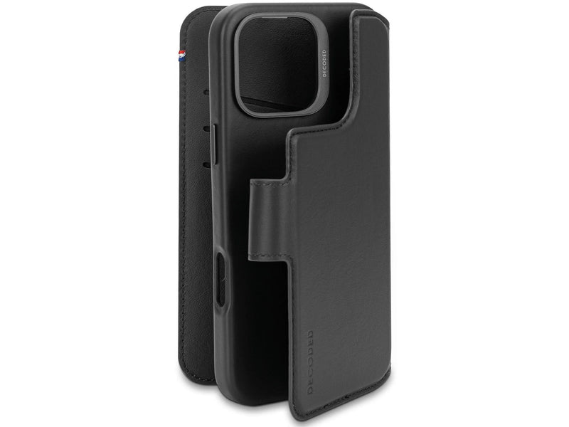 Decoded Leather Detachable Wallet for iPhone 16 Pro Max Black