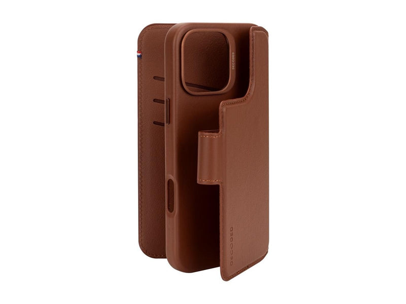 Decoded Leather Detachable Wallet for iPhone 16 Pro Max Tan