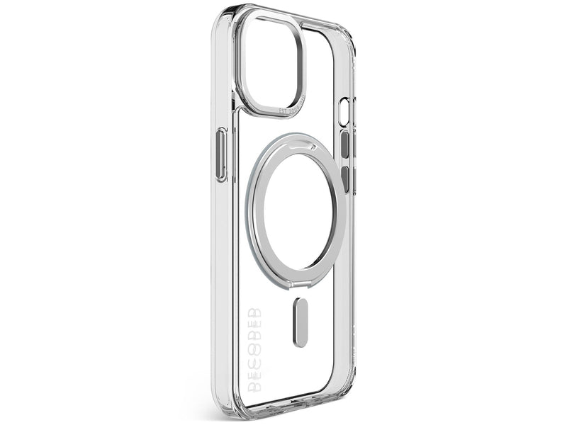 Decoded Recycled Plastic Transparent Loop Stand BackCover for iPhone 15 Clear