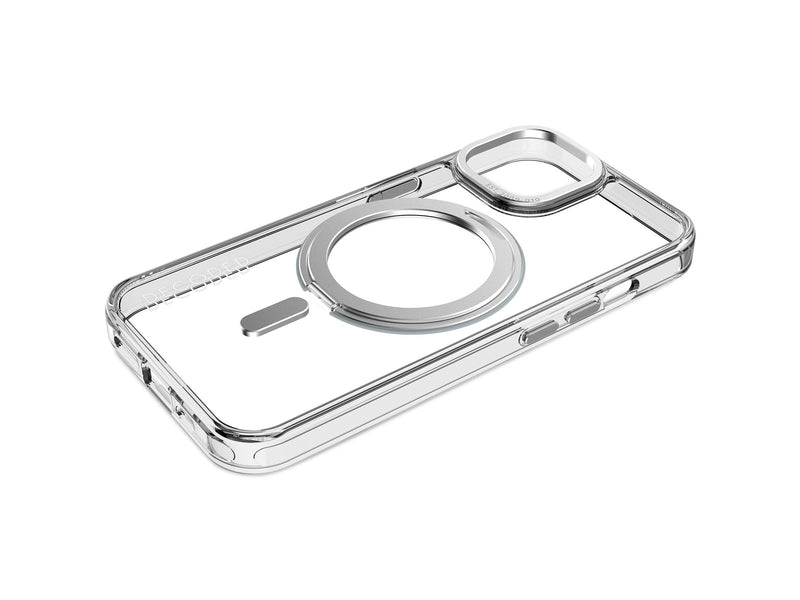 Decoded Recycled Plastic Transparent Loop Stand BackCover for iPhone 15 Clear
