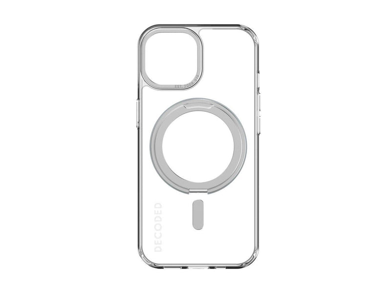 Decoded Recycled Plastic Transparent Loop Stand BackCover for iPhone 15 Clear