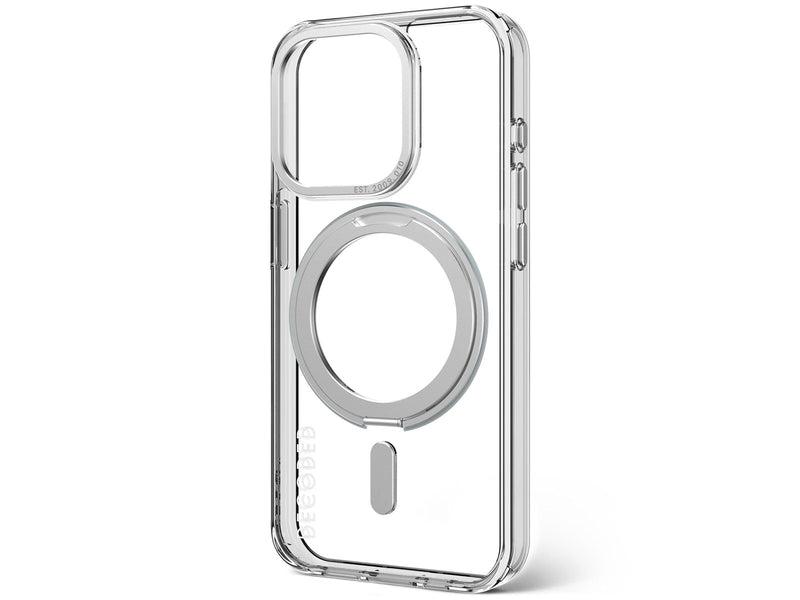 Decoded Recycled Plastic Transparent Loop Stand BackCover  for iPhone 15 Pro Clear