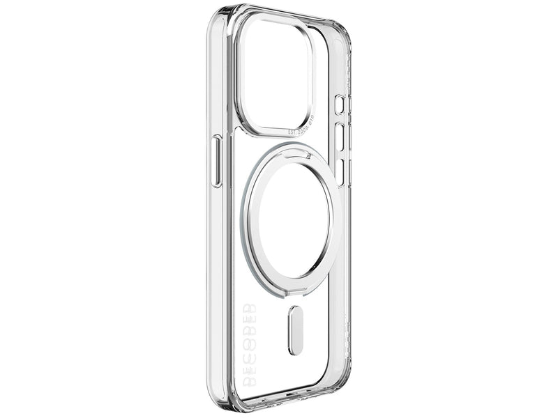 Decoded Recycled Plastic Transparent Loop Stand BackCover  for iPhone 15 Pro Clear