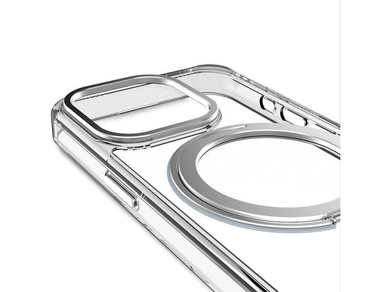 Decoded Recycled Plastic Transparent Loop Stand BackCover  for iPhone 15 Pro Clear