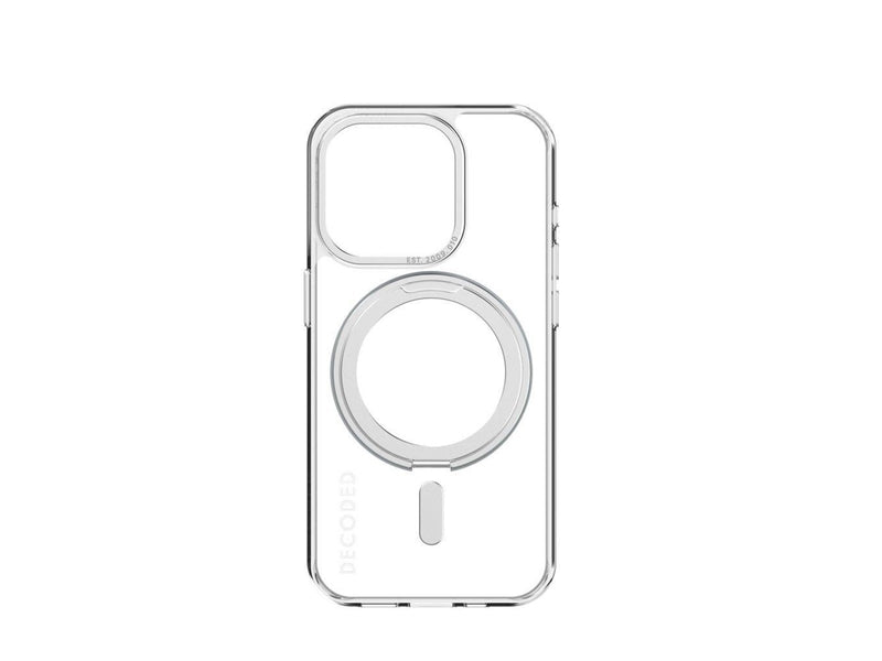 Decoded Recycled Plastic Transparent Loop Stand BackCover  for iPhone 15 Pro Clear