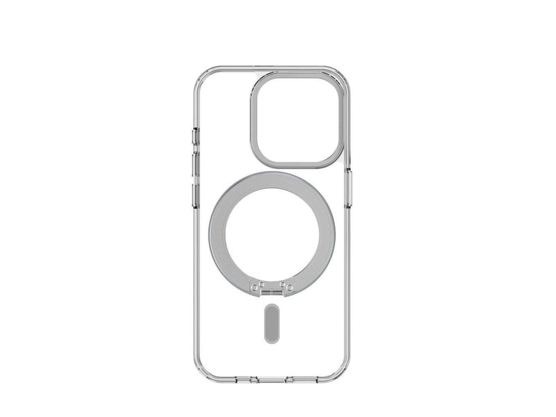 Decoded Recycled Plastic Transparent Loop Stand BackCover  for iPhone 15 Pro Clear