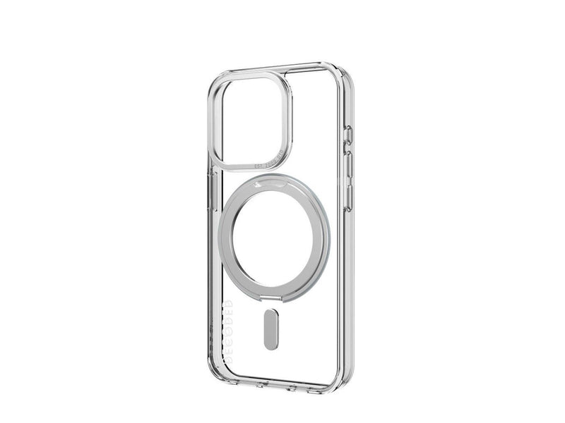 Decoded Recycled Plastic Transparent Loop Stand BackCover  for iPhone 15 Pro Clear