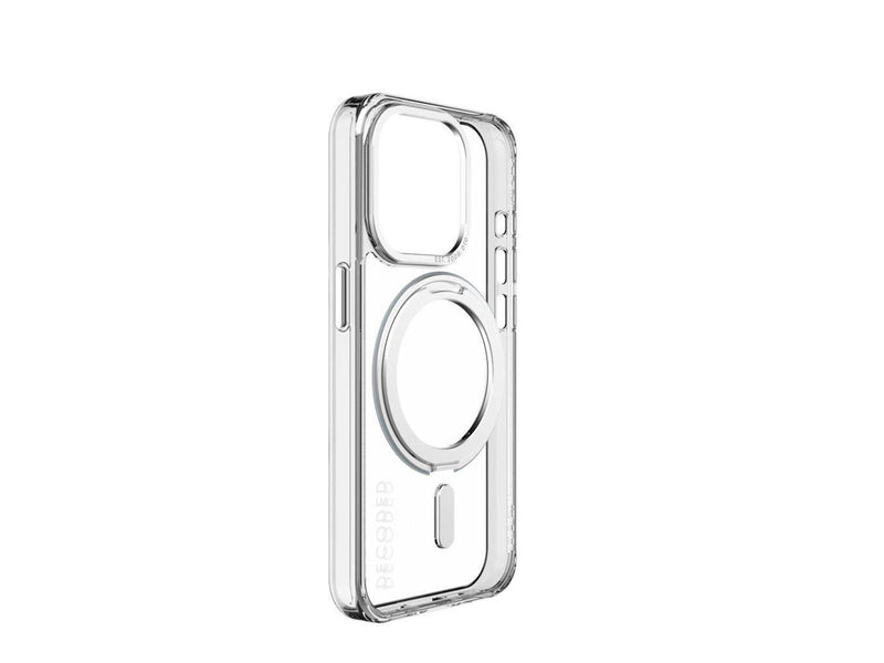 Decoded Recycled Plastic Transparent Loop Stand BackCover  for iPhone 15 Pro Clear