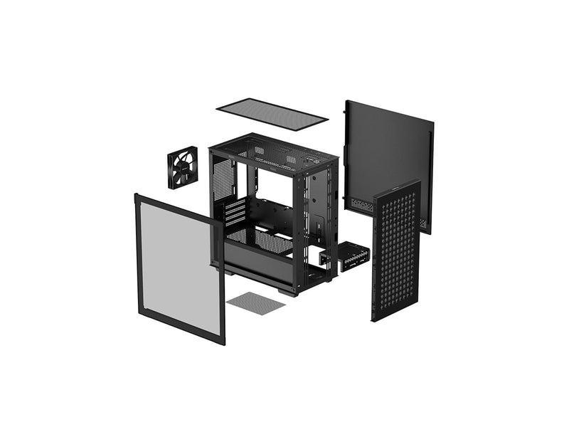 DeepCool CH370 - Gehäuse - Miditower - Schwarz