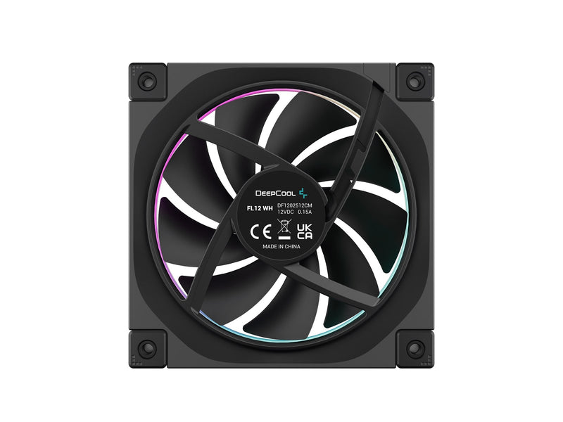 DeepCool FL12 3in1 (3-Pack) - Gehäuselüfter - 120mm - Schwarz mit RGB LED - 32 dBA