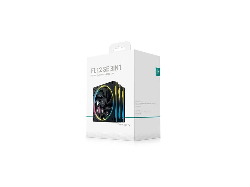 DeepCool FL12 SE 3-1 - Gehäuselüfter - 120mm - Schwarz mit RGB LED - 29 dBA