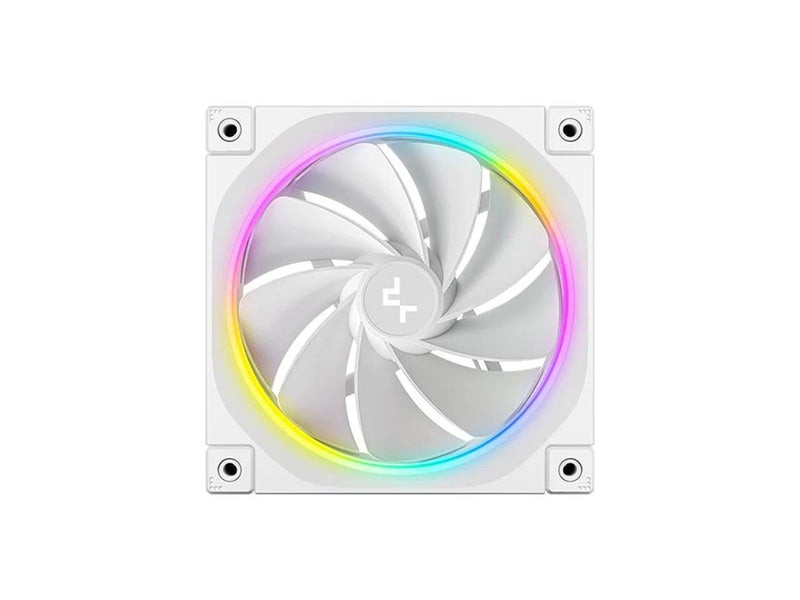 DeepCool FL12R WH - Gehäuselüfter - 120mm - Weiß mit RGB LED - 34 dBA