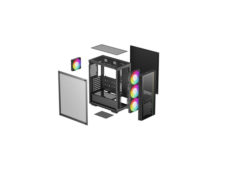DeepCool MATREXX55 V4 C - Gehäuse - Miditower - Schwarz