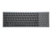 Dell KB740 - keyboard - compact multi device - QWERTZ - German - titan grey - Tastatur - Deutsch - Grau